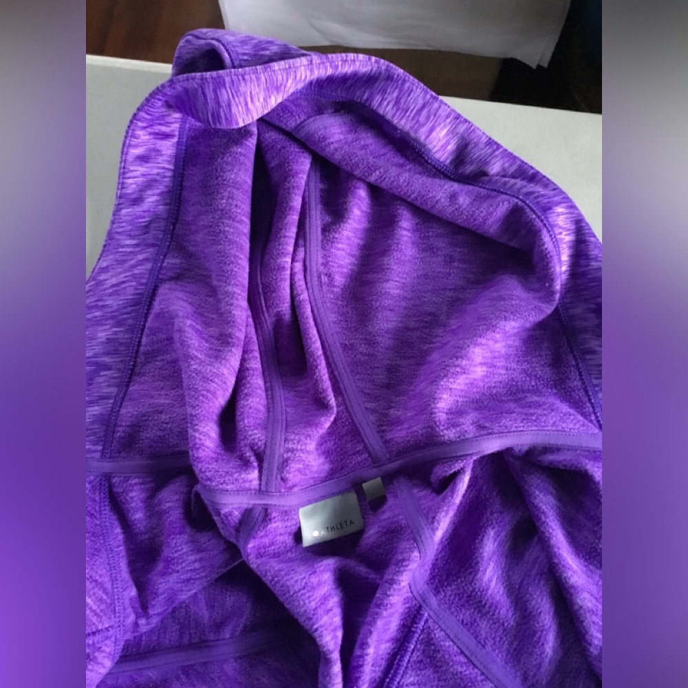ATHLETA WOMEN’S STRENGTH HOODIE 2 FULL ZIP PURPLE AMETHYST SPACE DYE SIZE XL - Picture 10 of 15